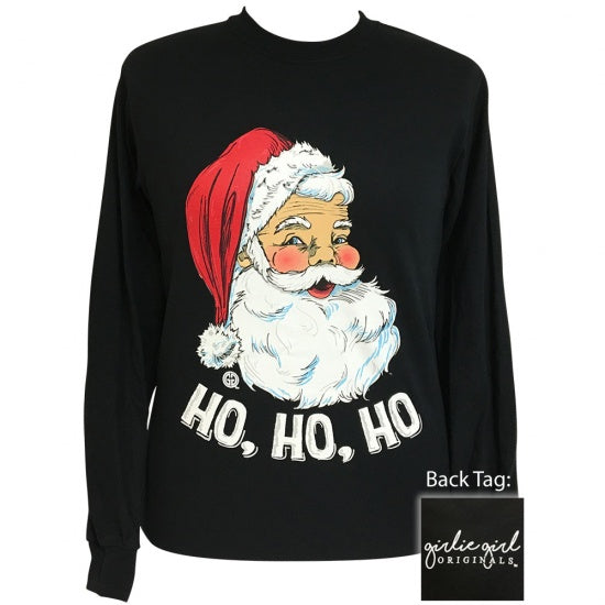 Girlie Girl Classic Santa Ho Ho Ho Long Sleeve T-Shirt