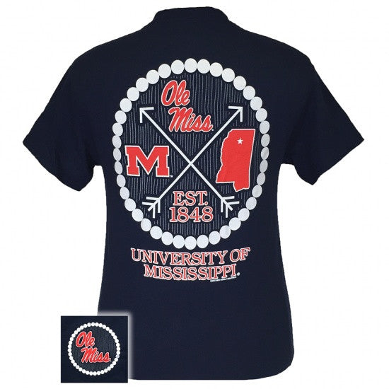 Mississippi  Pearls Arrow Preppy T-Shirt