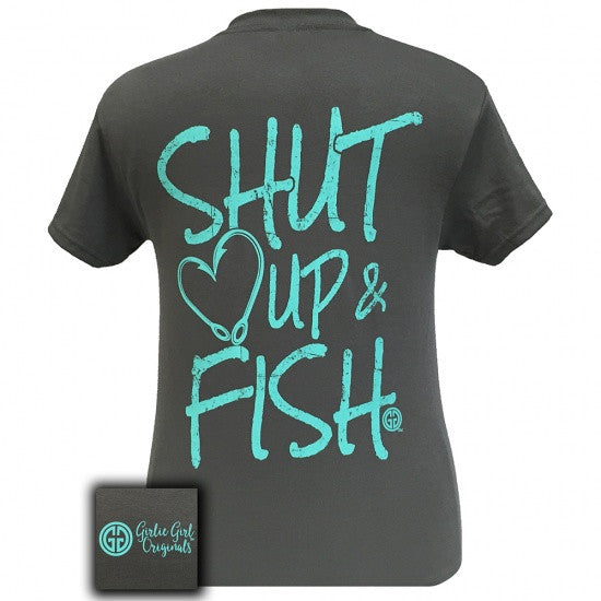Girlie Girl Originals Preppy Shut Up &amp; Fish T-Shirt - SimplyCuteTees