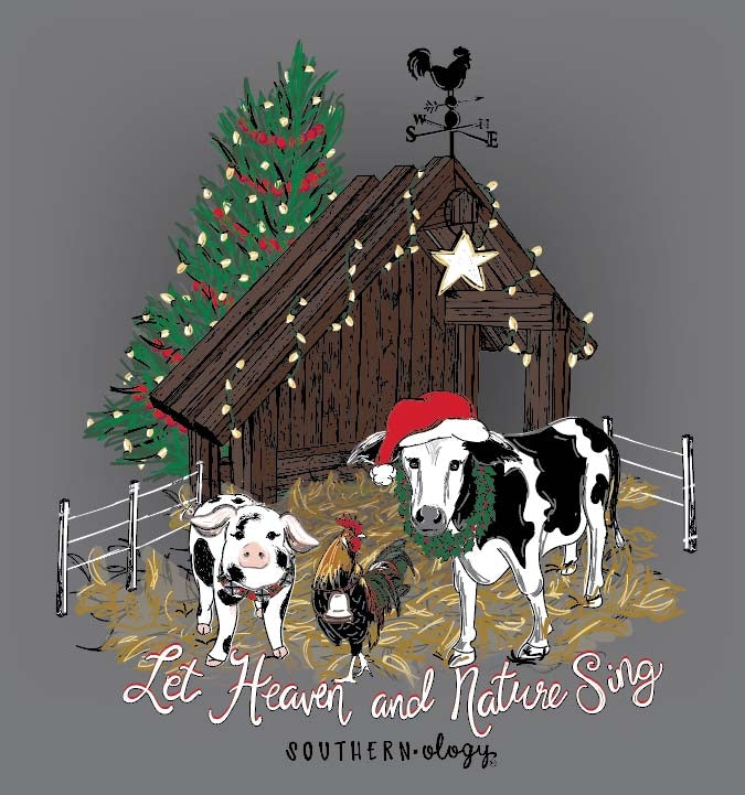 Southernology Heaven and Nature Sing Holiday Comfort Colors T-Shirt - SimplyCuteTees
