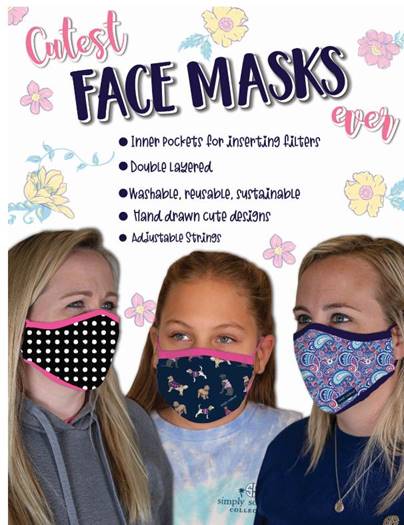 Simply Southern Preppy Tie Dye Protective Mask - SimplyCuteTees