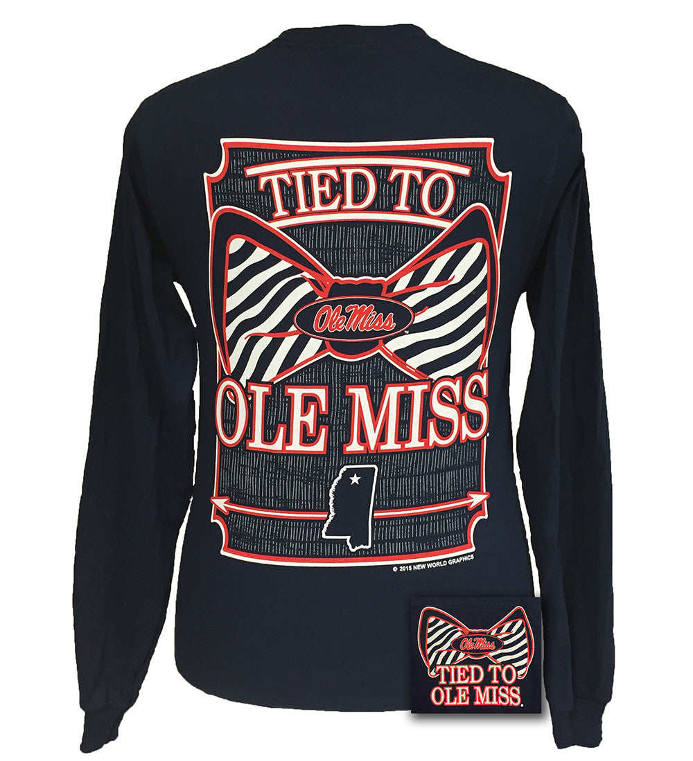 SALE Mississippi  Tied To Prep Bow Long Sleeve T Shirt