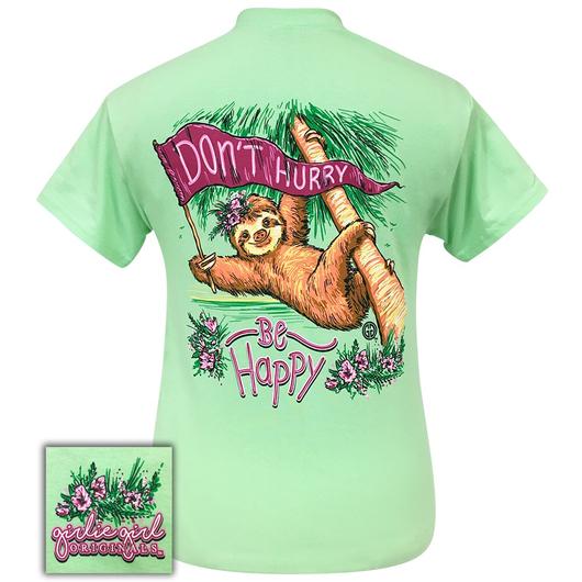 Girlie Girl Originals Preppy Don’t Hurry Sloth T-Shirt - SimplyCuteTees