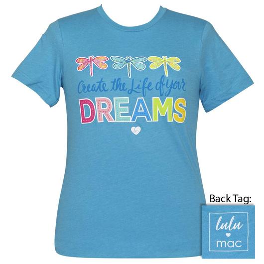 Girlie Girl Lulu Mac Preppy Create Life Dragonflies T-Shirt - SimplyCuteTees