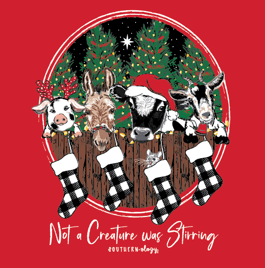 Southernology Creature was Stirring Holiday Comfort Colors Long Sleeve T-Shirt - SimplyCuteTees