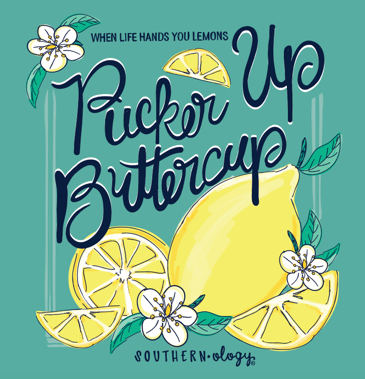 Sale Southernology Pucker Up Buttercup Comfort Colors T-Shirt