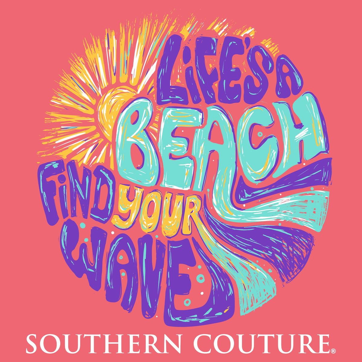 Southern Couture Classic Life's A Beach T-Shirt