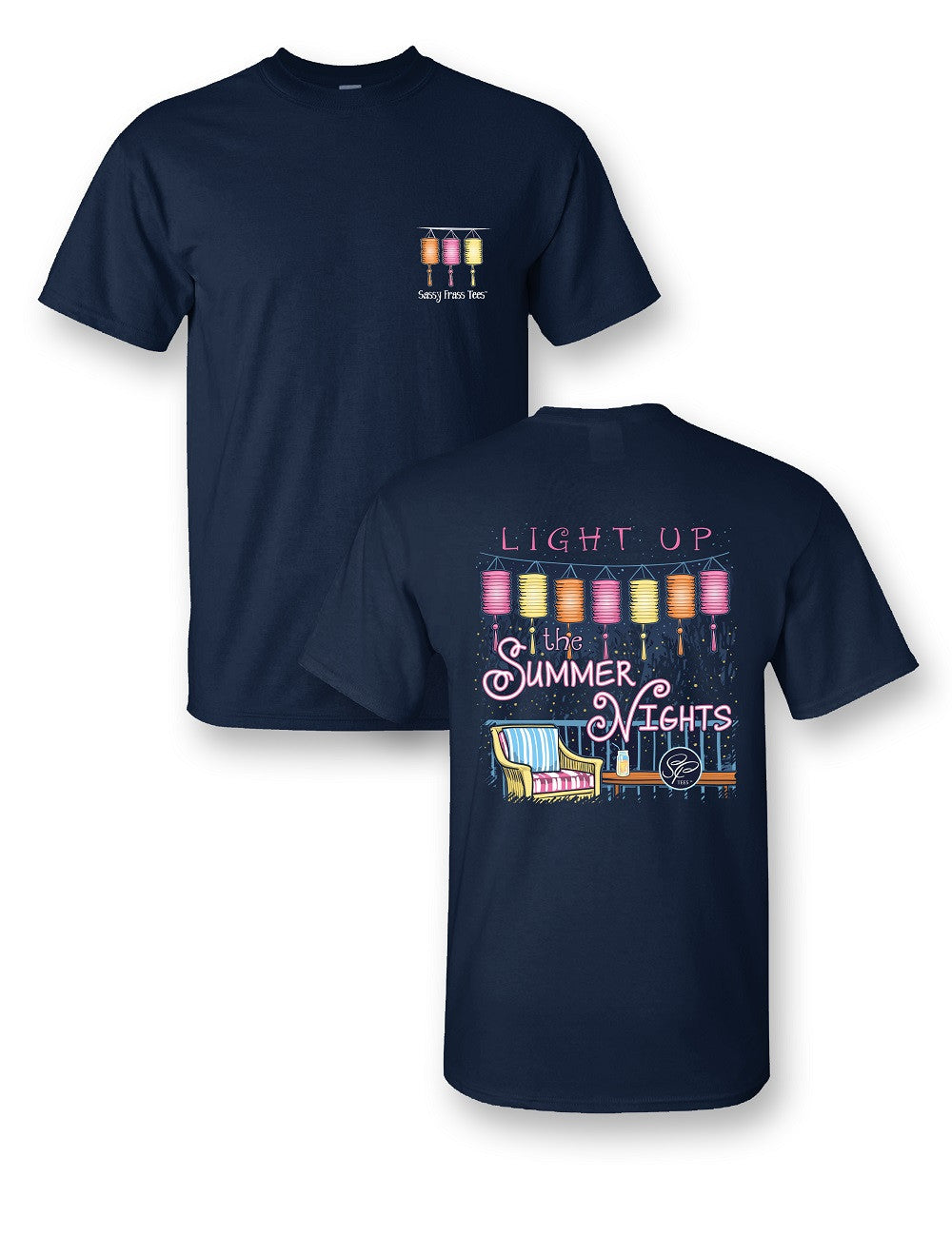 Sassy Frass Light Up the Summer Nights Girlie Bright T Shirt