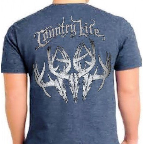 Country Life Outfitters Vintage Deer Skulls Unisex T-Shirt - SimplyCuteTees