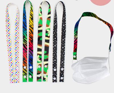 Youth Patterned Kids Fashion Protective Mask Holder Chain
